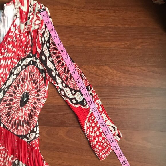 Vintage Y2K Crinkle Pleated Alberto Makali Blouse - Picture 5 of 9